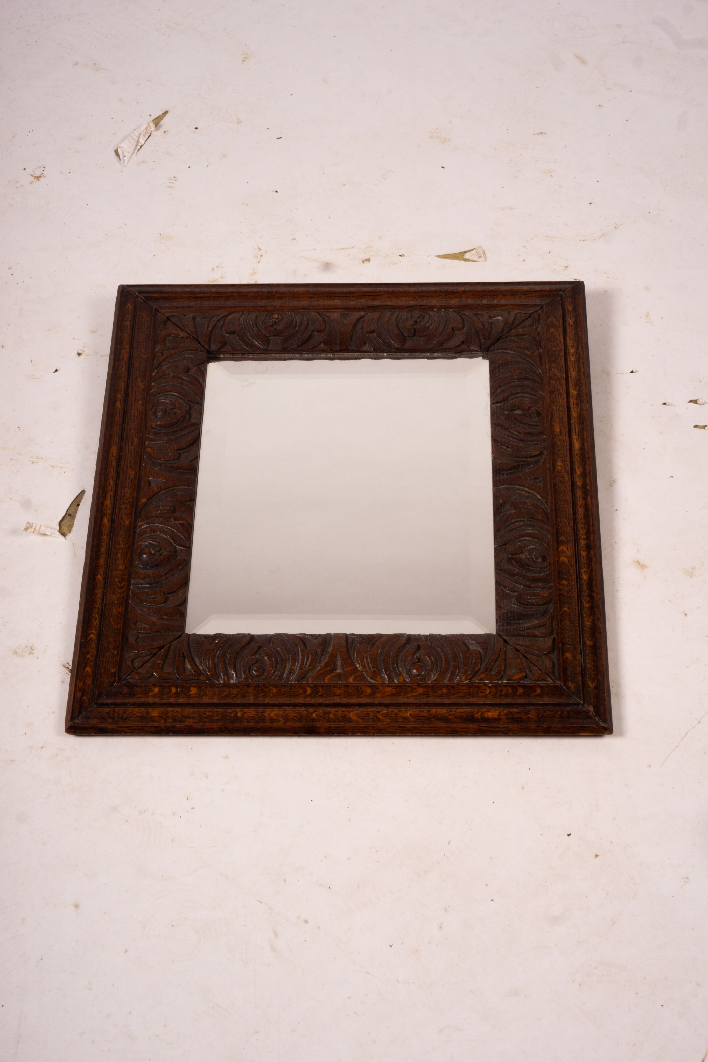 A 19th century mahogany Military toilet mirror, W.61cm H.44cm, together with two other wall mirrors